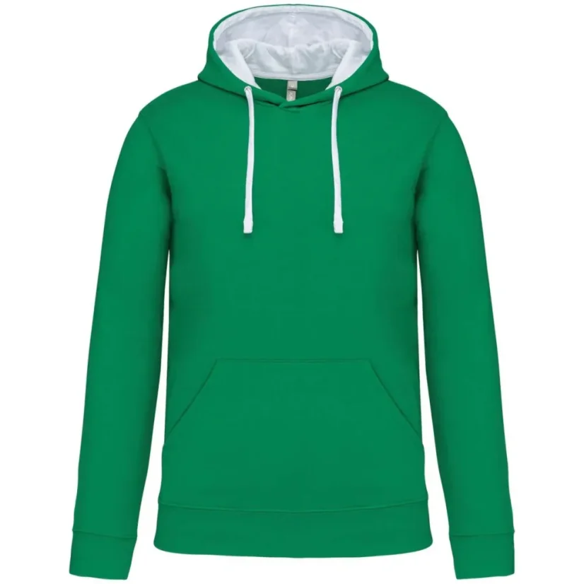 KARIBAN 446 Multi color KRT - Mikina s kapucňou - Vyberte si veľkosť 2: M, Farba: Kelly Green/White