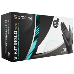 Procera X-Nitriglo Black PF - Egyszerhasználatos púderementes nitril kesztyű (100 db/doboz)