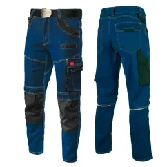 JEANS Stretch Blue SPD - Pracovné rifľové nohavice do pása (D122)