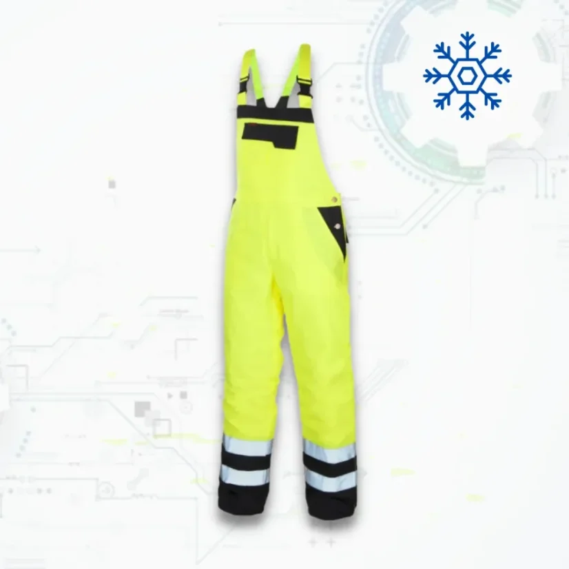 FLASH-Bi Yellow Winter ORG - Zimné montérkové nohavice na traky