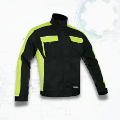 Classic-VIS Black/Yellow KRT - Montérkový pracovný kabát