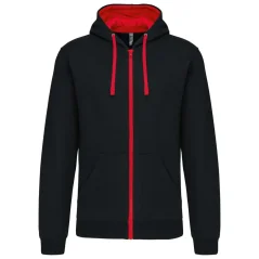 KARIBAN Black / Red KRT - Kapucnis Pulóver