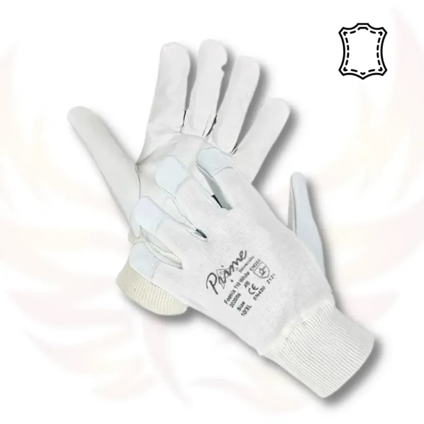 Foenix 119 White - Kombinované pracovné rukavice (EN388) (D315)