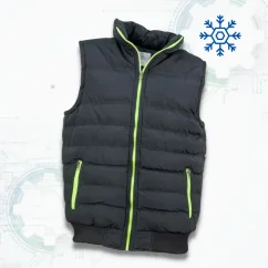 Urgent 1430 Green Vest - Bélelt téli munkavédelmi mellény (D234)