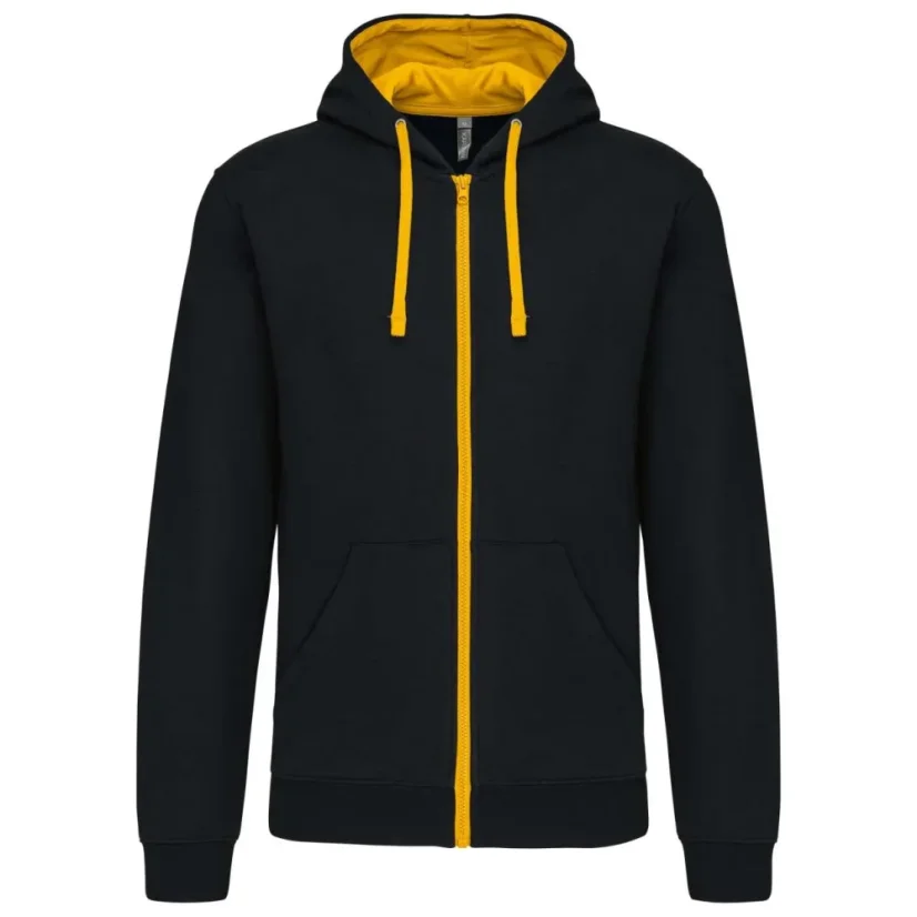 KARIBAN Black / Yellow KRT - Kapucnis Pulóver
