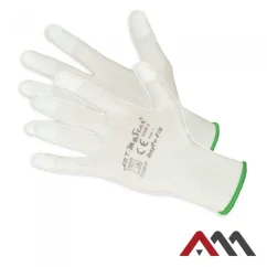 Pracovné rukavice máčané Polyuretane RNYPU-FIN-White Pracovné rukavice máčané Polyuretane RNYPU-FIN-White