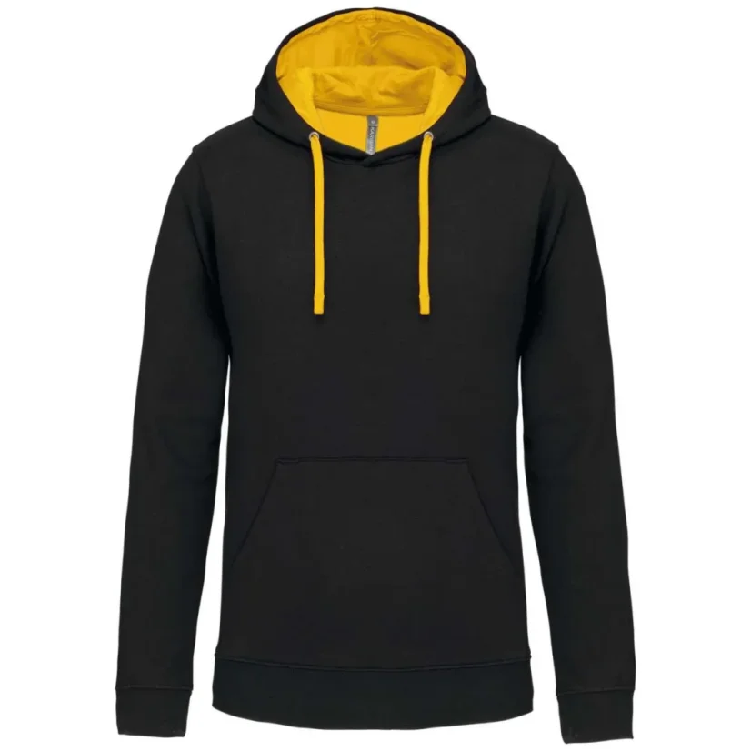 KKARIBAN 446 Multi color KRT - Kapucnis Pulóver - Válasszon Méretet 2: M, Szín: Black/Yellow