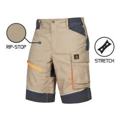 Procera Lido Khaki 4-WAY Short - Pracovné šortky