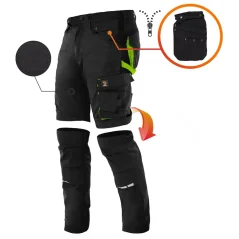 Procera Zeus Black SPD - 2v1 Többfunkciós Munkásnadrág (RIP-STOP) Procera Zeus Black SPD - 2v1 Többfunkciós Munkásnadrág (RIP-STOP)