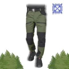 Reis HOBBER Khaki SPD - Montérkové pracovné nohavice do pása (D121)