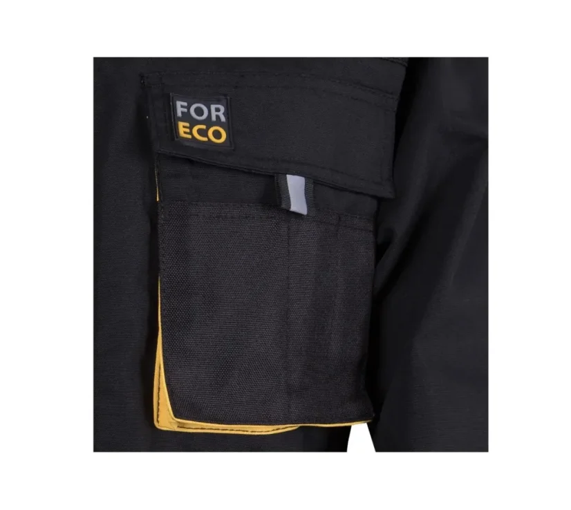 Foreco Black/Yellow KRT - Montérkový kabát (D124)