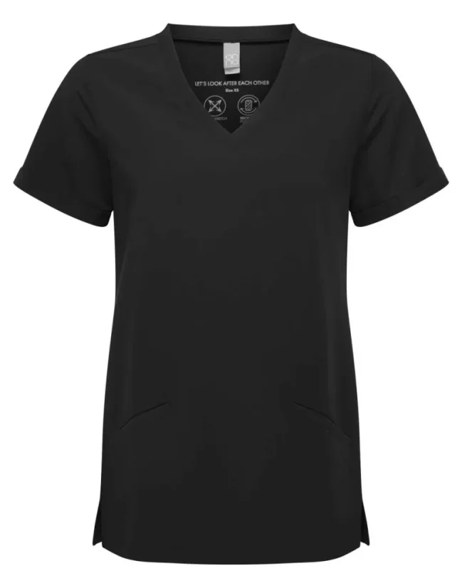 Onna NN310 Multi color – Női egészségügyi tunika (Viszkóz) - Válasszon Méretet 2: XL, Válasszon Szín 1: Fekete - Black
