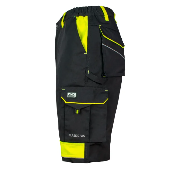 Classic-VIS Black/Yellow Short - Munkavédelmi Rövidnadrág - Válasszon Méretet 1: 58