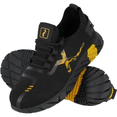 REIS Galaxy Black/Yellow S1PL - Pracovná športová poltopánka