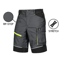 Procera Lido Gray 4-WAY Short - Munkavédelmi rövidnadrág