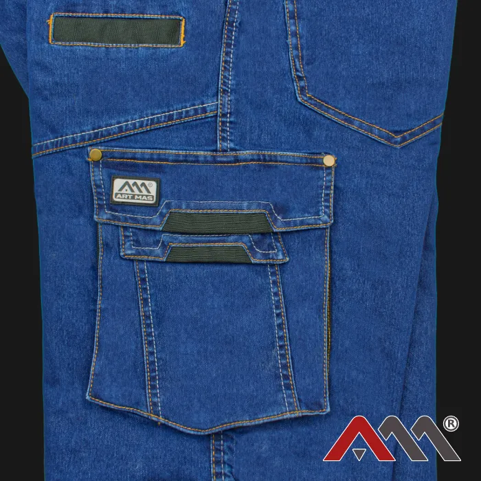 Colemann JEANS Blue Short - STRETCH Pracovné rifľové kraťasy