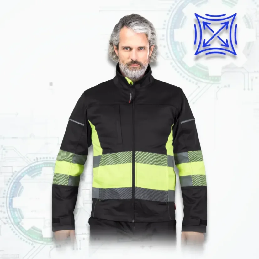 Reis BAX Black KRT - STRETCH Montérkový pracovný kabát