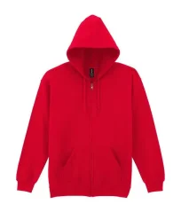 Gildan 18600 Red - Mikina s kapucňou