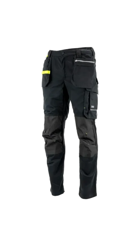 SARA MONTER Multi Color SPD - Derekas Munkásnadrág - Válasszon Méretet 1: 46, Szín: Black/Yellow