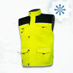 Prof-Top Winter Yellow Vest - Bélelt téli munkavédelmi mellény (D221) Prof-Top Winter Yellow Vest - Bélelt téli munkavédelmi mellény (D221)