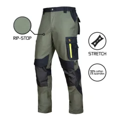 Procera Ultratech Green SPD - Derekas munkásnadrág (RIP-STOP)