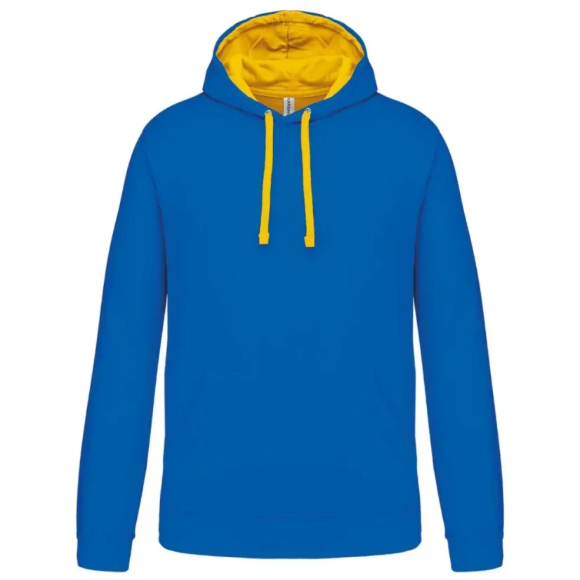 KKARIBAN 446 Multi color KRT - Kapucnis Pulóver - Válasszon Méretet 2: S, Szín: Royal Blue/Yellow