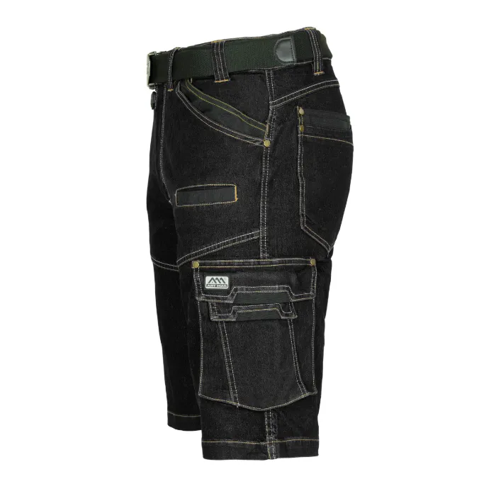 Colemann JEANS Black Short - STRETCH Farmer Rövidnadrág