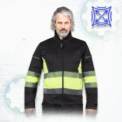 Reis BAX Black KRT - STRETCH Montérkový pracovný kabát Reis BAX Black KRT - STRETCH Montérkový pracovný kabát