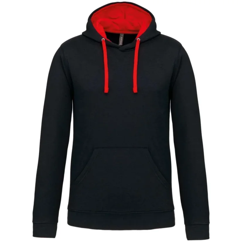 KKARIBAN 446 Multi color KRT - Kapucnis Pulóver - Válasszon Méretet 2: 3XL, Szín: Black/Red