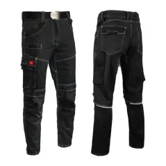 JEANS Stretch Black SPD - STRETCH Farmer munkásnadrág