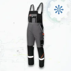 Professional-Ref Grey Winter ORG - Téli Kantáros Munkásnadrág