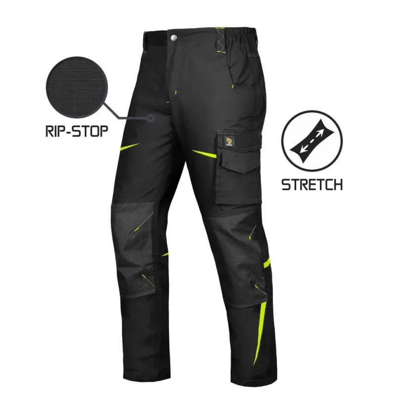 Procera TitanFit Black SPD - Montérkové nohavice do pása (RIP-STOP - STRETCH)