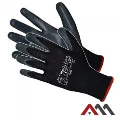 RNit Black - Pracovné rukavice máčané v nitrile