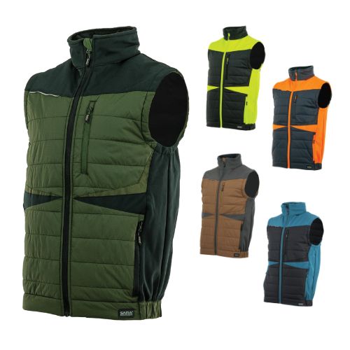 SARA COMFORT PLUS Hybrid VEST - Zateplená Vesta - Vyberte si veľkosť 2: 3XL, Farba: Charcoal/Brown