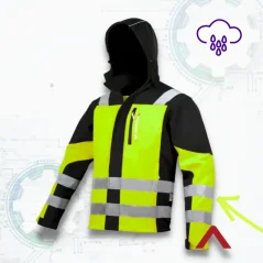 Classic-VIS Softshell Yellow KRT - Softshell kabát