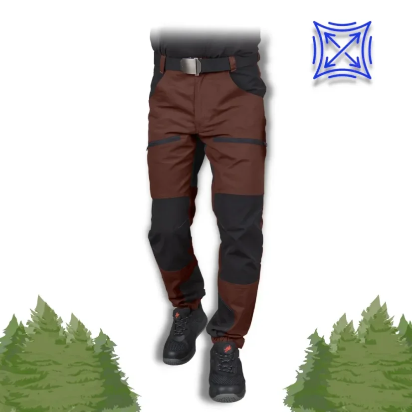 Reis HOBBER Brown SPD - Montérkové pracovné nohavice do pása (D121) Reis HOBBER Brown SPD - Montérkové pracovné nohavice do pása (D121)