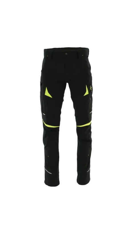 SARA CottonFlex 2WAY Multi Color SPD – Pamut stretch munkásnadrág - Válasszon Méretet 1: 44, Szín: Black/Yellow