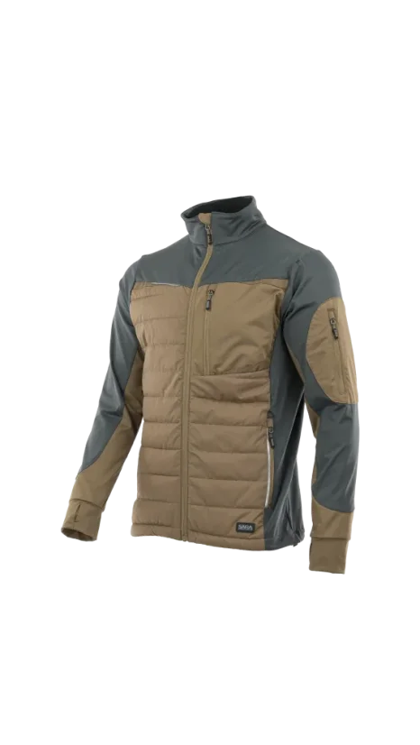 SARA Comfort Plus Softshell Multi color KRT – Softshell Munkakabát - Válasszon Méretet 2: S, Szín: Charcoal/Brown