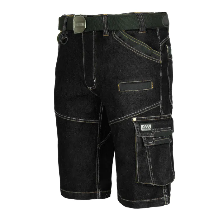 Colemann JEANS Black Short - STRETCH Farmer Rövidnadrág