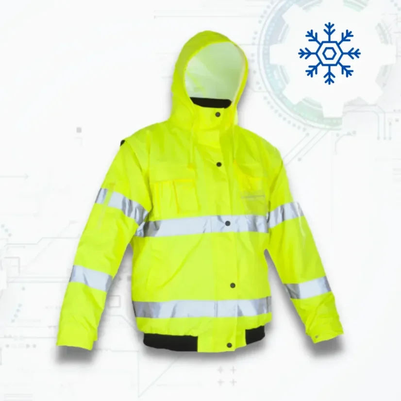 FLASH Winter Yellow Short KRT - Téli Munkavédelmi kabát FLASH Winter Yellow Short KRT - Téli Munkavédelmi kabát