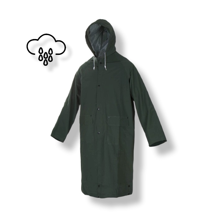 PPD / PVC Green - Munkavédelmi Esőköpeny (D315)