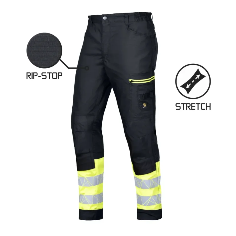 Procera MegaWork Black SPD - Montérkové nohavice (RIP-STOP + STRETCH)