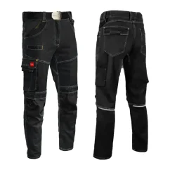 JEANS Stretch Black SPD - STRETCH Farmer munkásnadrág