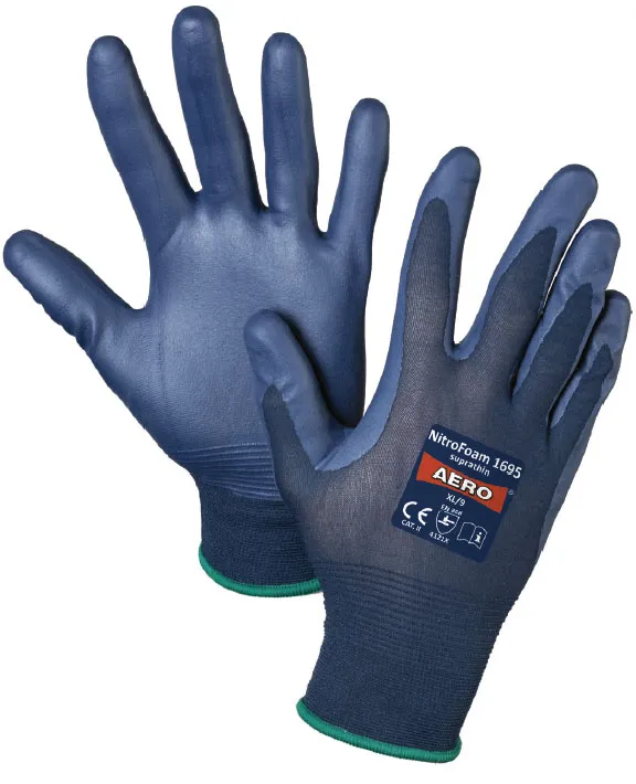 AERO 1695 FOAM - Pracovné rukavice máčané v nitrile - Vyberte si veľkosť 5: L / 8