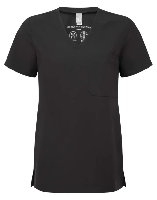 Onna NN300 Multi color - Dámska Lekárska blúza (Viskóza) - Vyberte si veľkosť 2: 3XL, Farby: Black