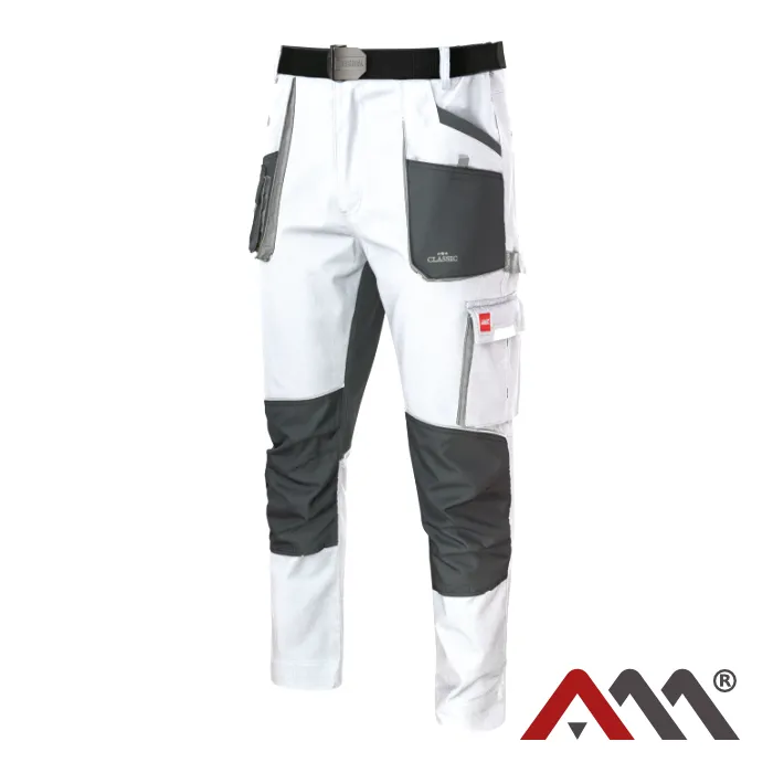 Classic Stretch Slim White SPD - Montérkové pracovné nohavice do pása