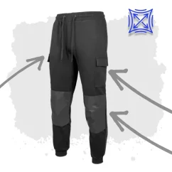 FLEXER Black SPD - Pracovné tepláky do pása (D121)