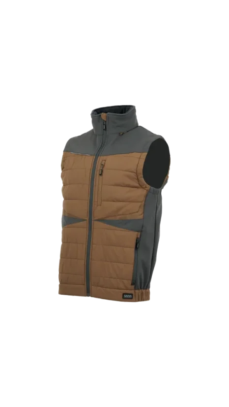 SARA COMFORT PLUS Hybrid VEST - Zateplená Vesta - Vyberte si veľkosť 2: 3XL, Farba: Charcoal/Brown