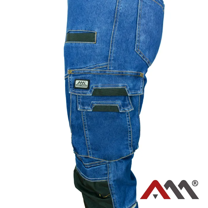 Colemann JEANS Blue ORG - Pracovné rifľové nohavice na traky