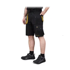 Foreco Black/Yellow Short - Montérkové pracovné kraťasy Foreco Black/Yellow Short - Montérkové pracovné kraťasy